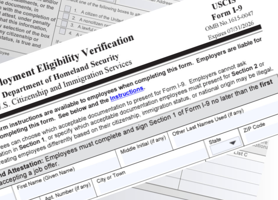Stay compliant, new Form I-9